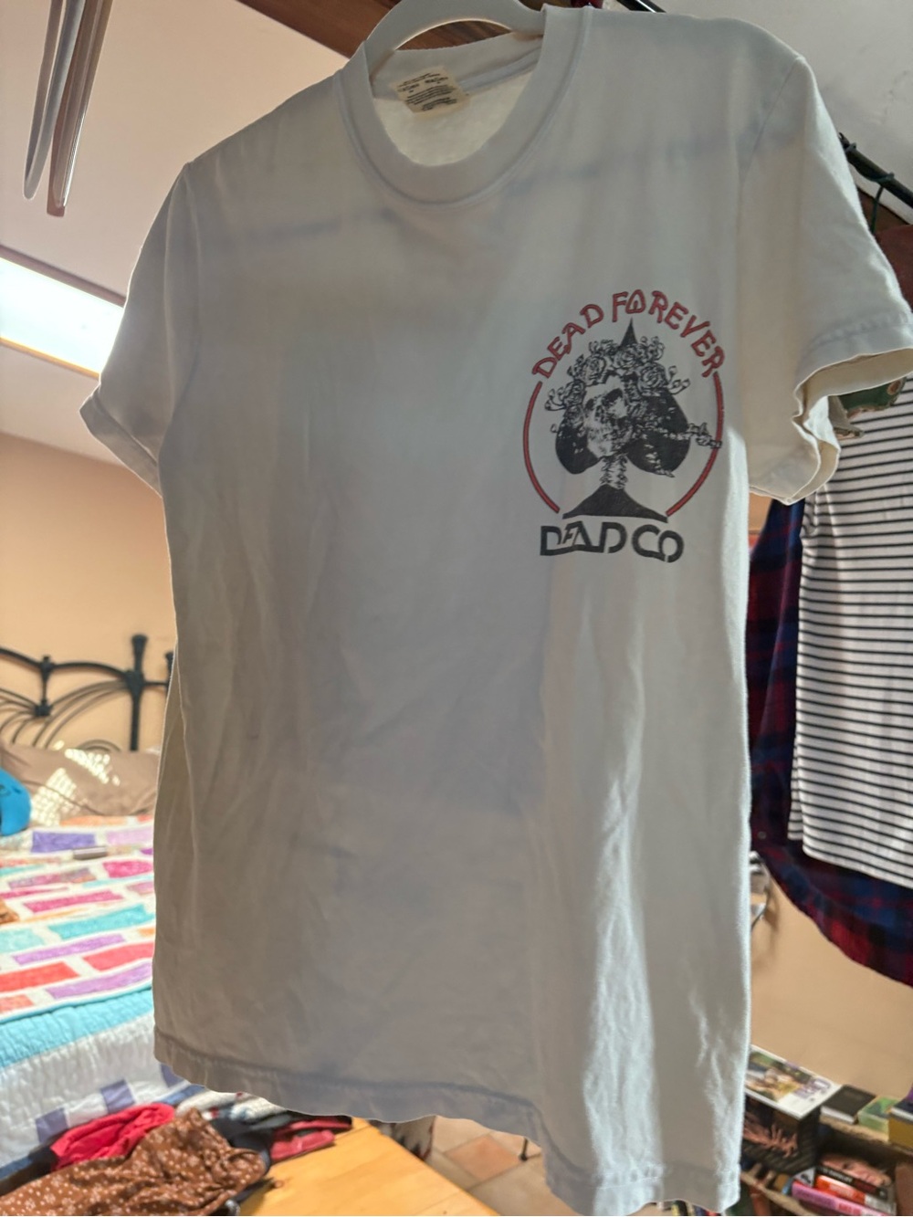 Vintage Dead Forever Dead Co Skull Roses Graphic Tee — Comfort Colors Men’s S